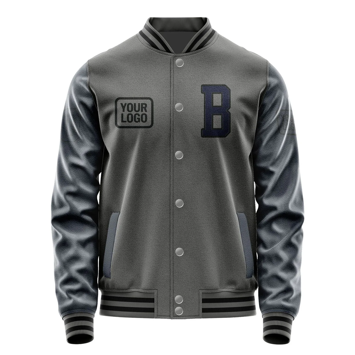 Custom Dark Grey Navy Jacket sold by Tailorly product image thumbnail 2