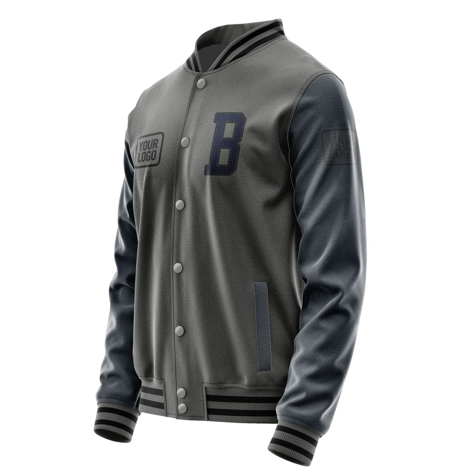 Custom Dark Grey Navy Jacket sold by Tailorly product image thumbnail 3