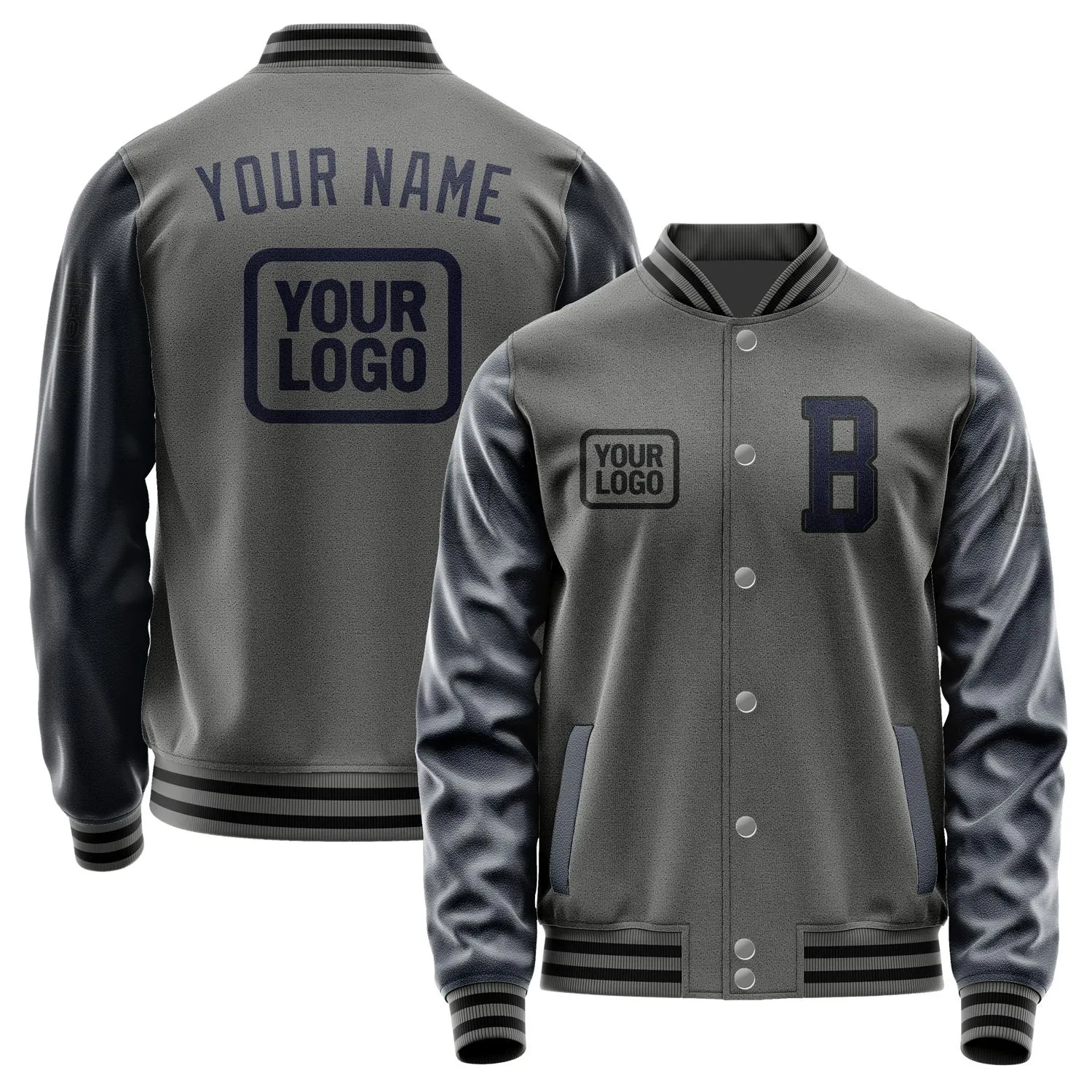 Custom Dark Grey Navy Jacket sold by Tailorly
