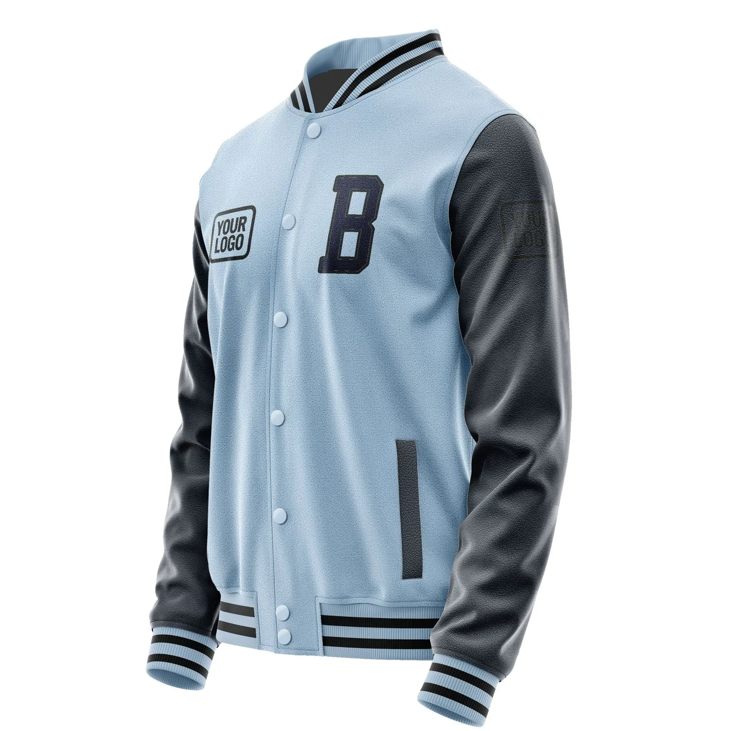 Custom Light Blue Navy Jacket sold by Tailorly product image thumbnail 3