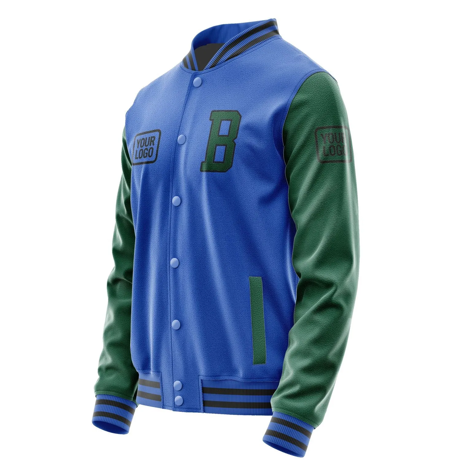 Custom Sky Blue Green Jacket sold by Tailorly product image thumbnail 3