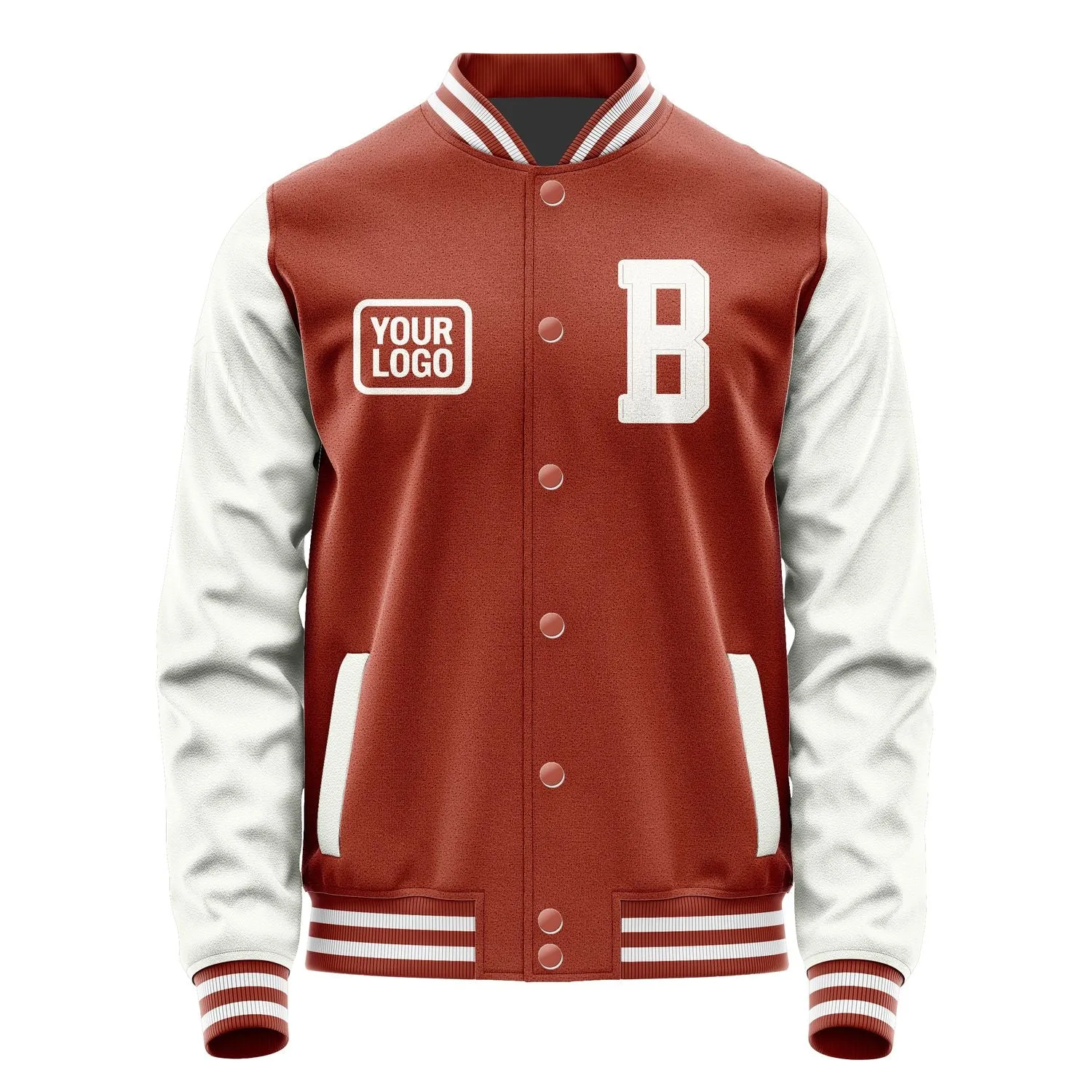 Custom Coral Red White Jacket sold by Tailorly product image thumbnail 2