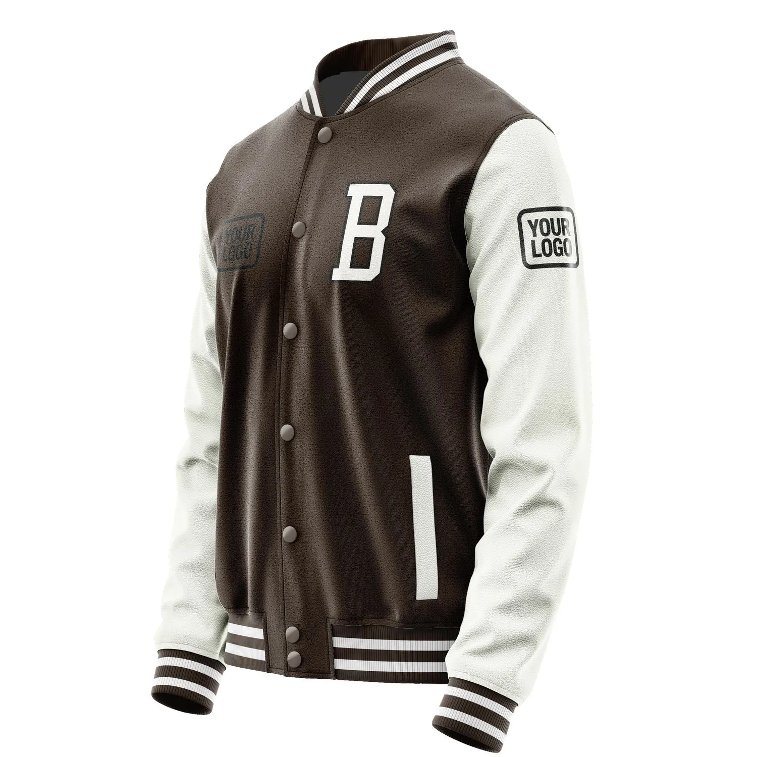 Custom Brown White Jacket sold by Tailorly product image thumbnail 3