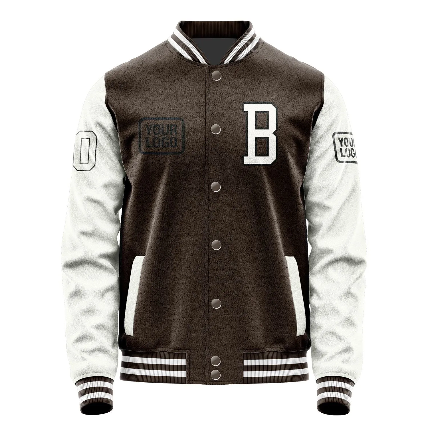 Custom Brown White Jacket sold by Tailorly product image thumbnail 2