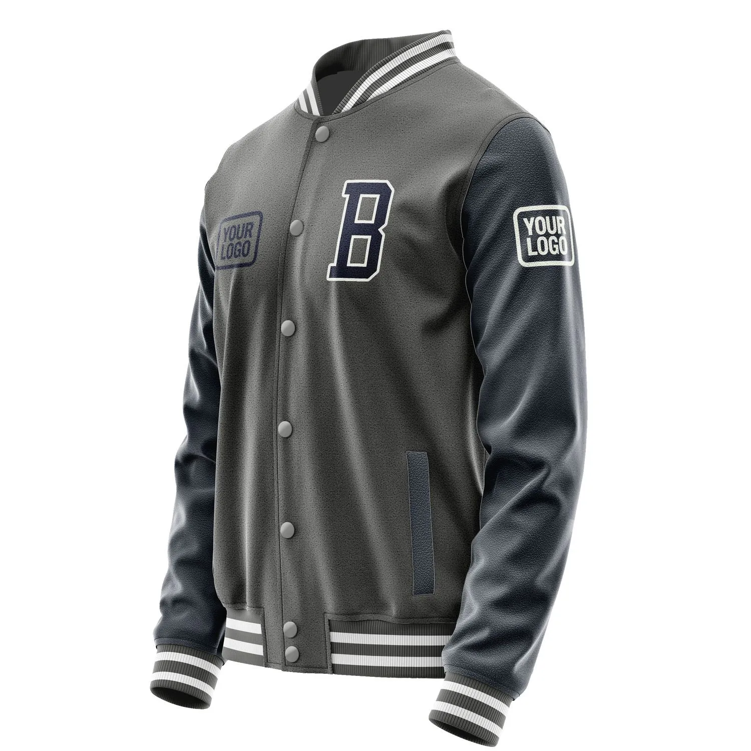 Custom Dark Grey Navy Jacket sold by Tailorly product image thumbnail 3