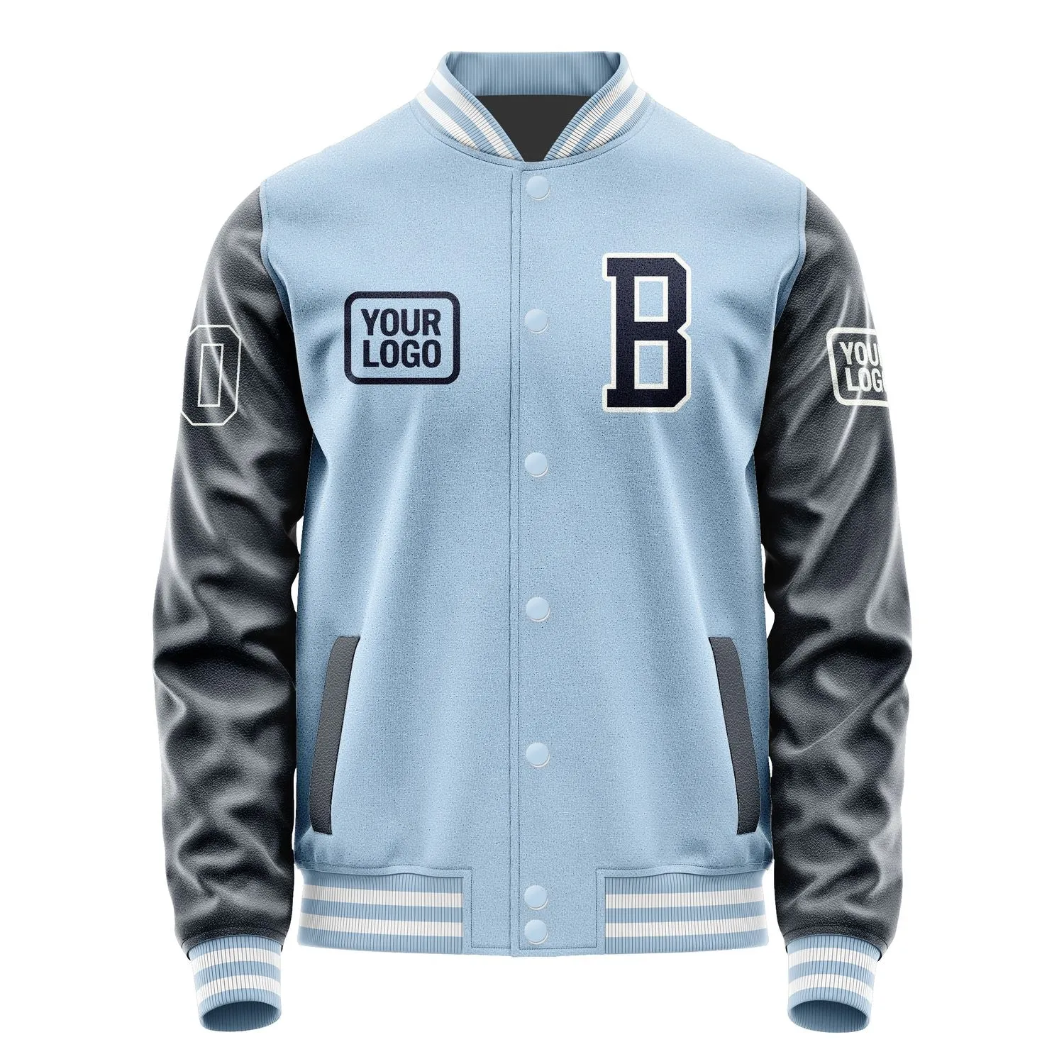 Custom Light Blue Navy Jacket sold by Tailorly product image thumbnail 2