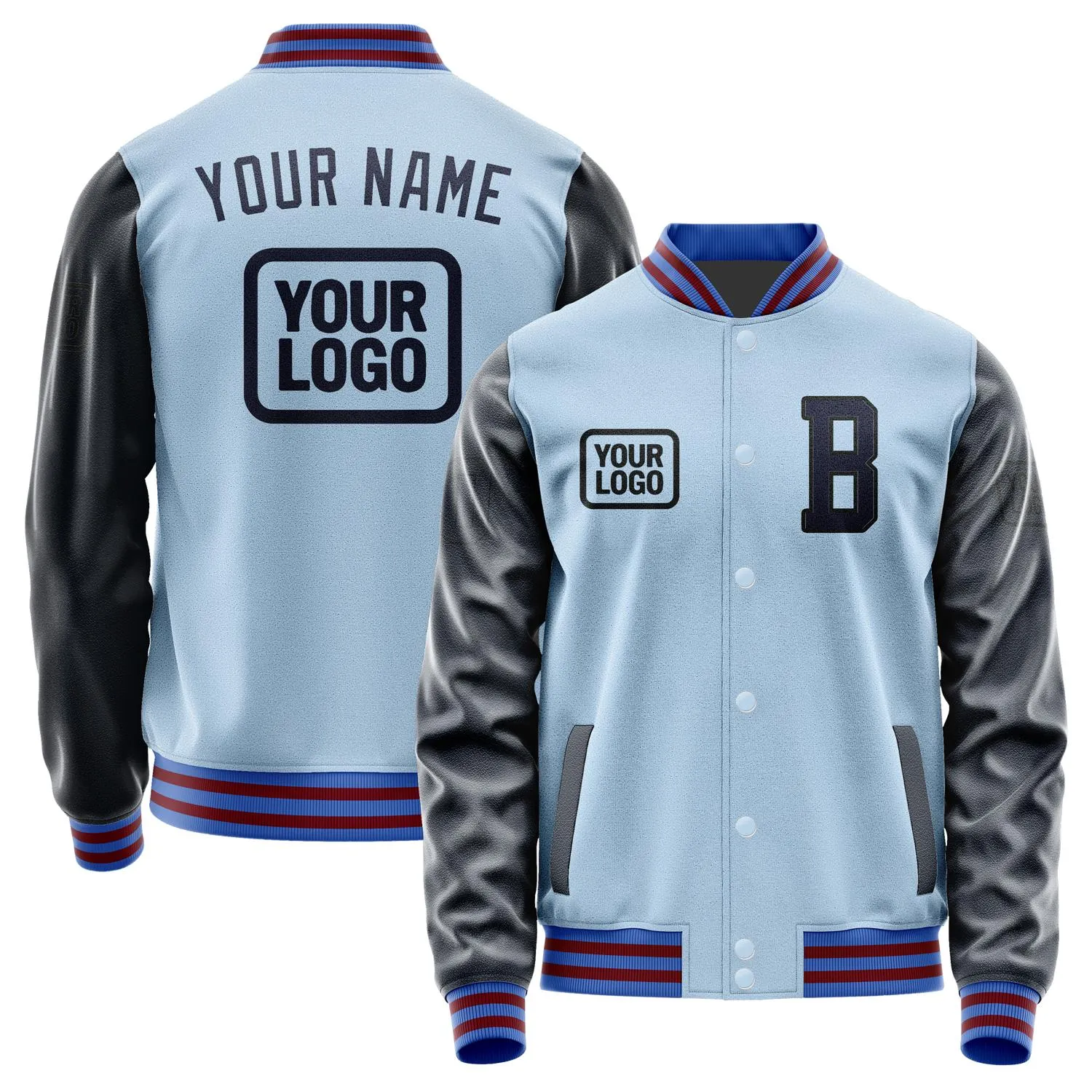 Custom Light Blue Navy Jacket sold by Tailorly