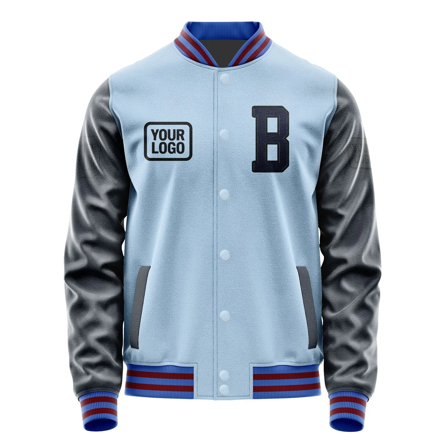 Custom Light Blue Navy Jacket sold by Tailorly product image thumbnail 2