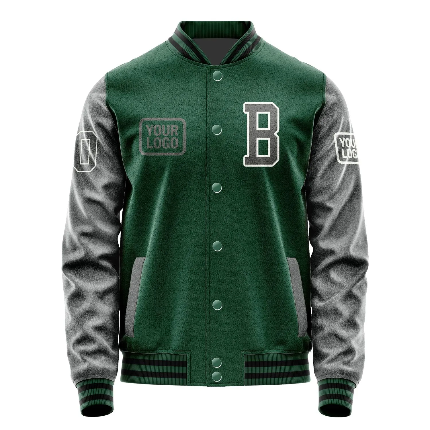 Custom Green Dark Grey Jacket sold by Tailorly product image thumbnail 2