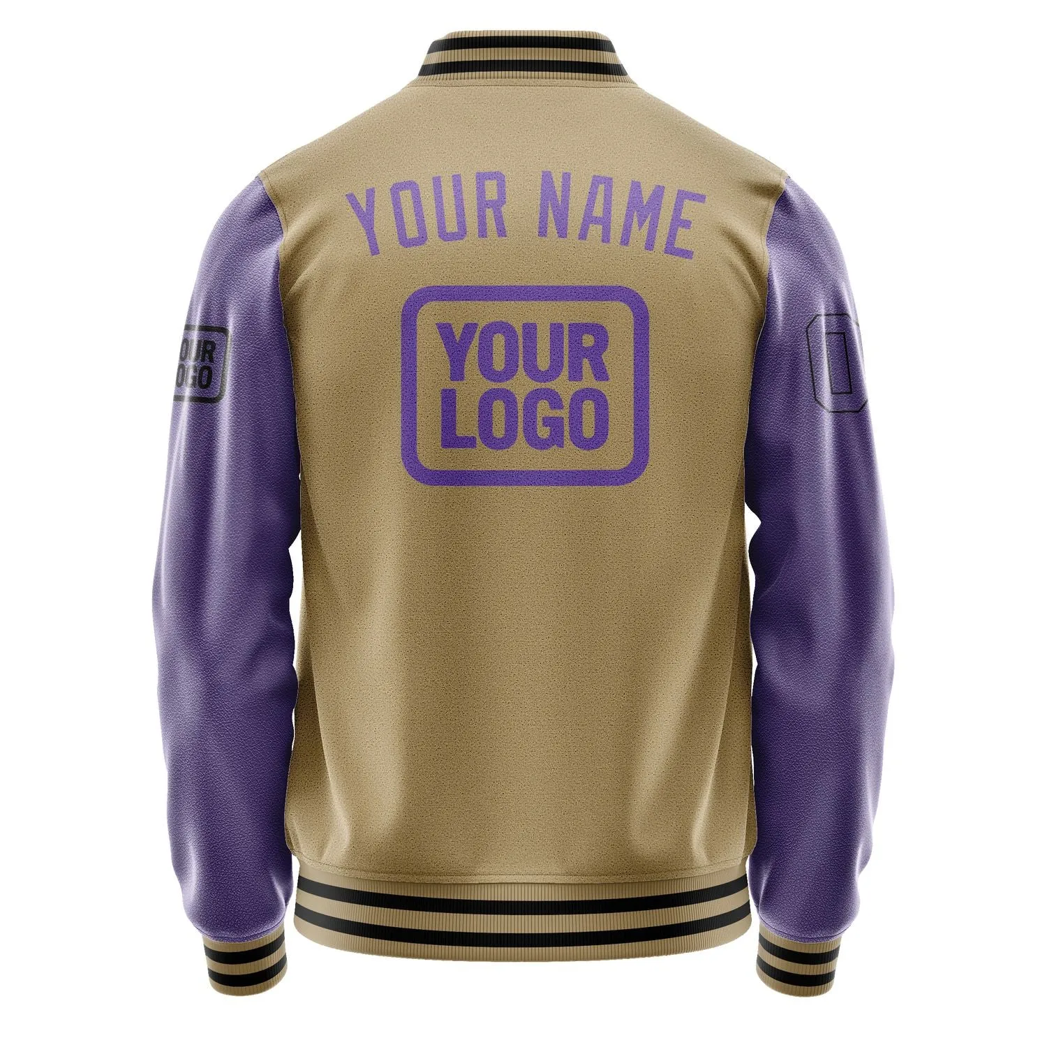 Custom Light Khaki Light Purple Jacket sold by Tailorly product image thumbnail 4