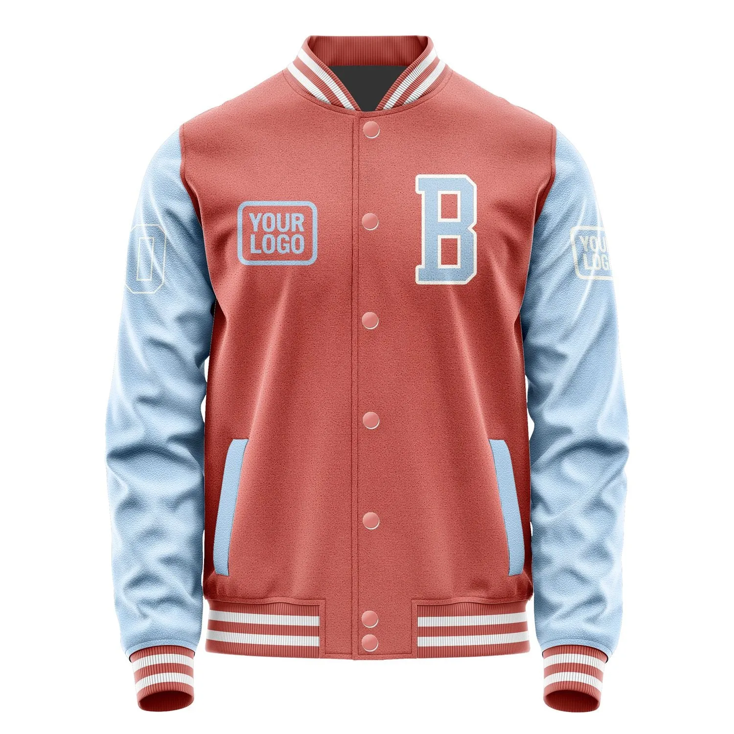 Custom Copper Rose Light Blue Jacket sold by Tailorly product image thumbnail 2