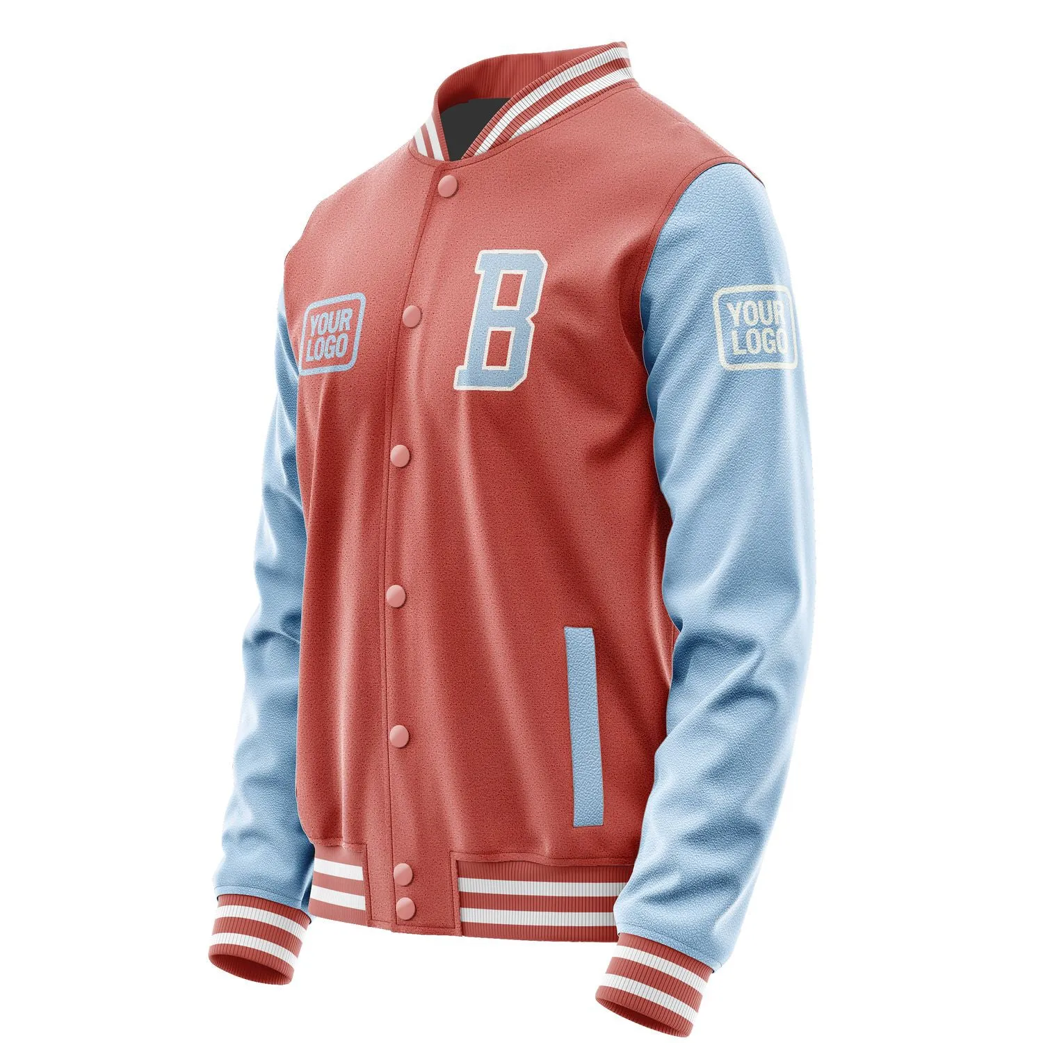 Custom Copper Rose Light Blue Jacket sold by Tailorly product image thumbnail 3
