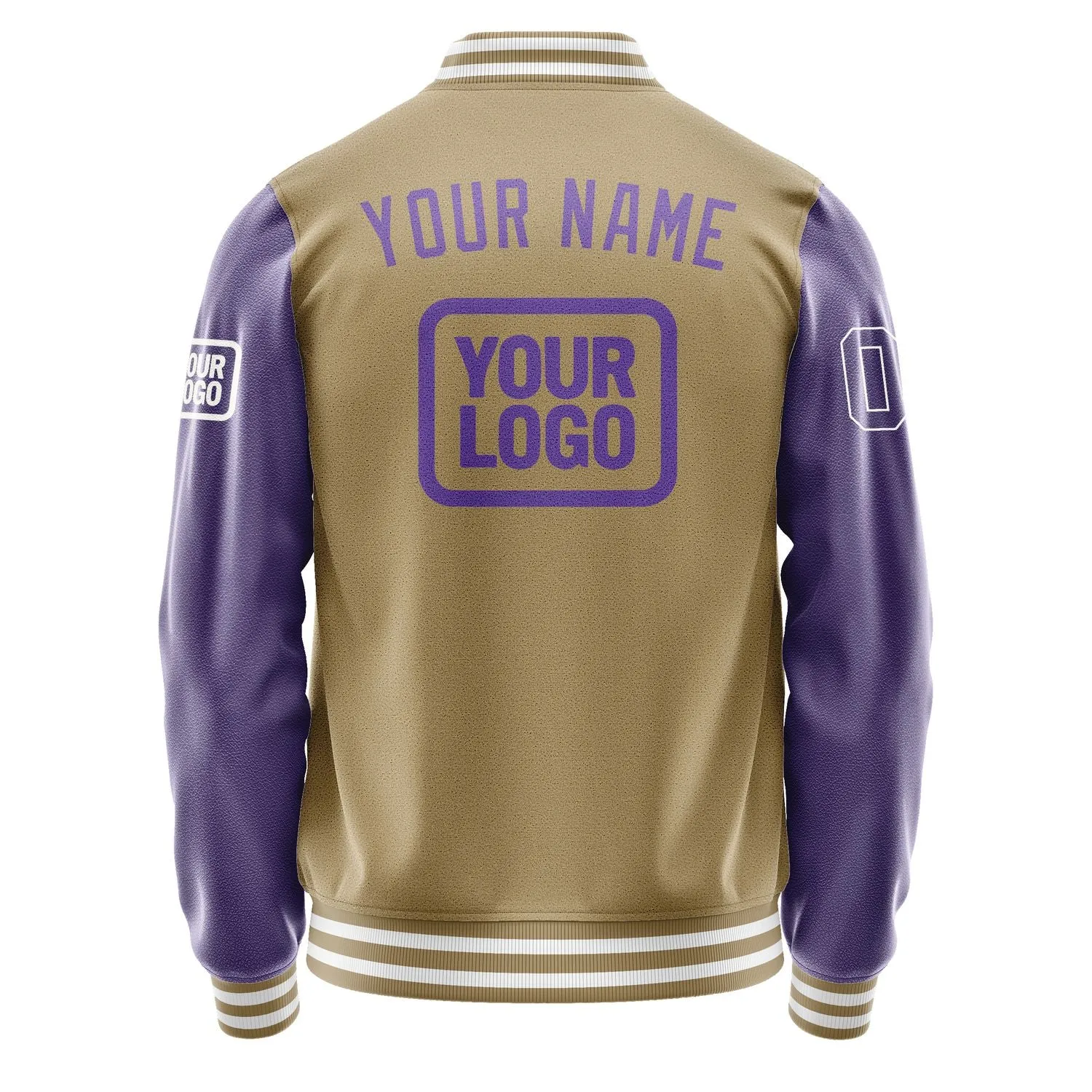 Custom Light Khaki Light Purple Jacket sold by Tailorly product image thumbnail 4