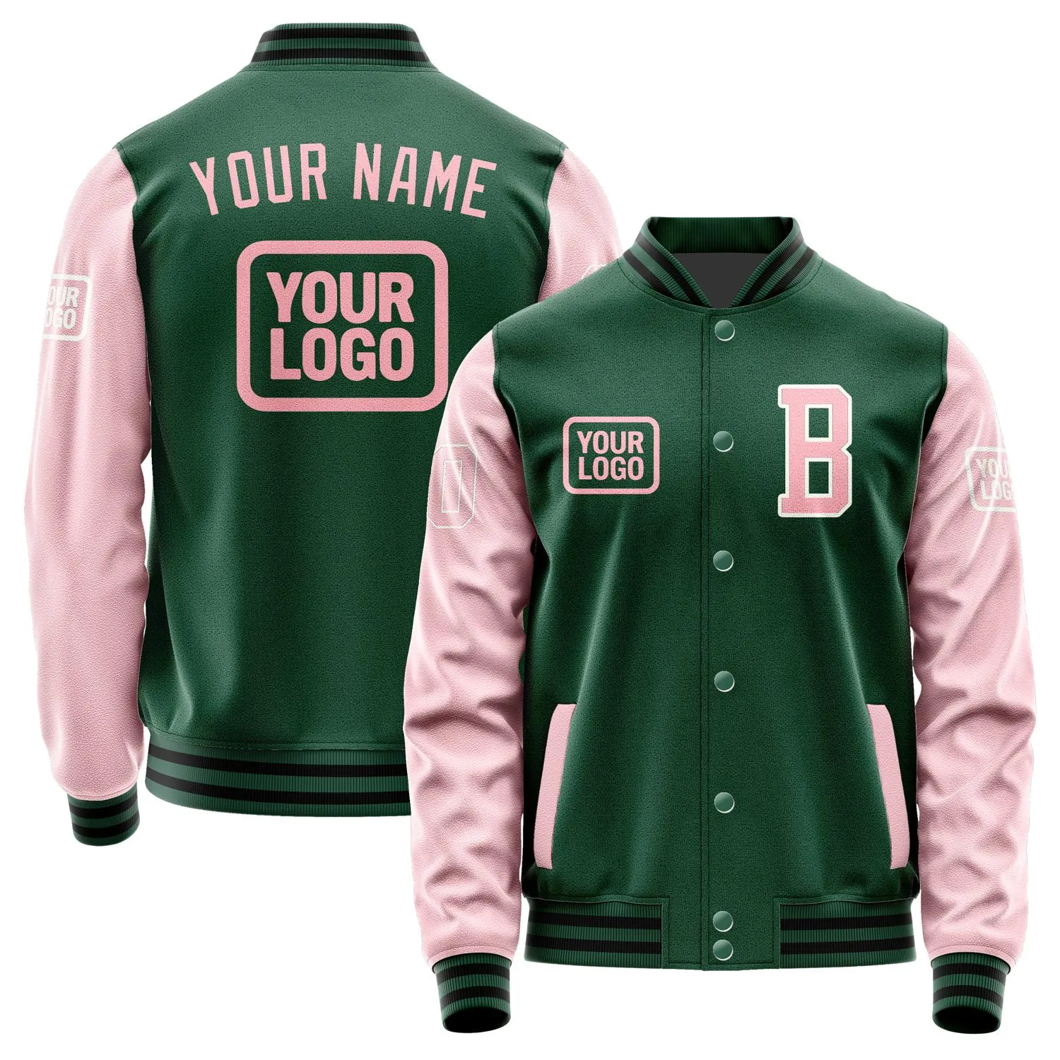 Custom Green Light Pink Jacket sold by Tailorly
