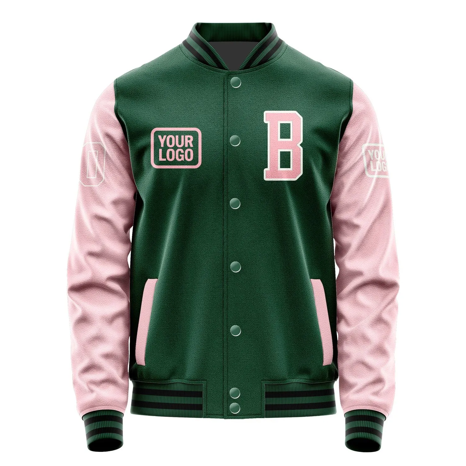 Custom Green Light Pink Jacket sold by Tailorly product image thumbnail 2