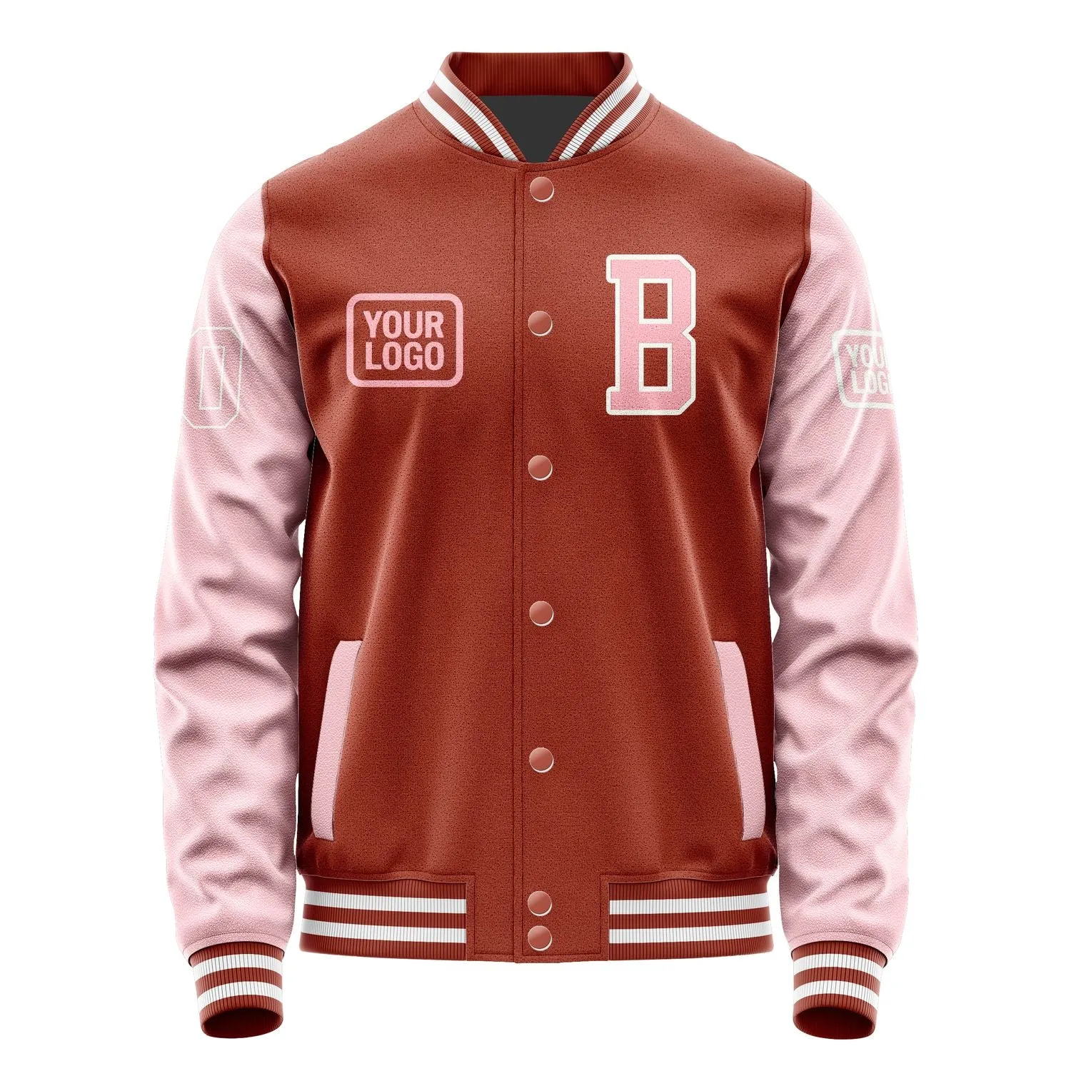 Custom Coral Red Light Pink Jacket sold by Tailorly product image thumbnail 2