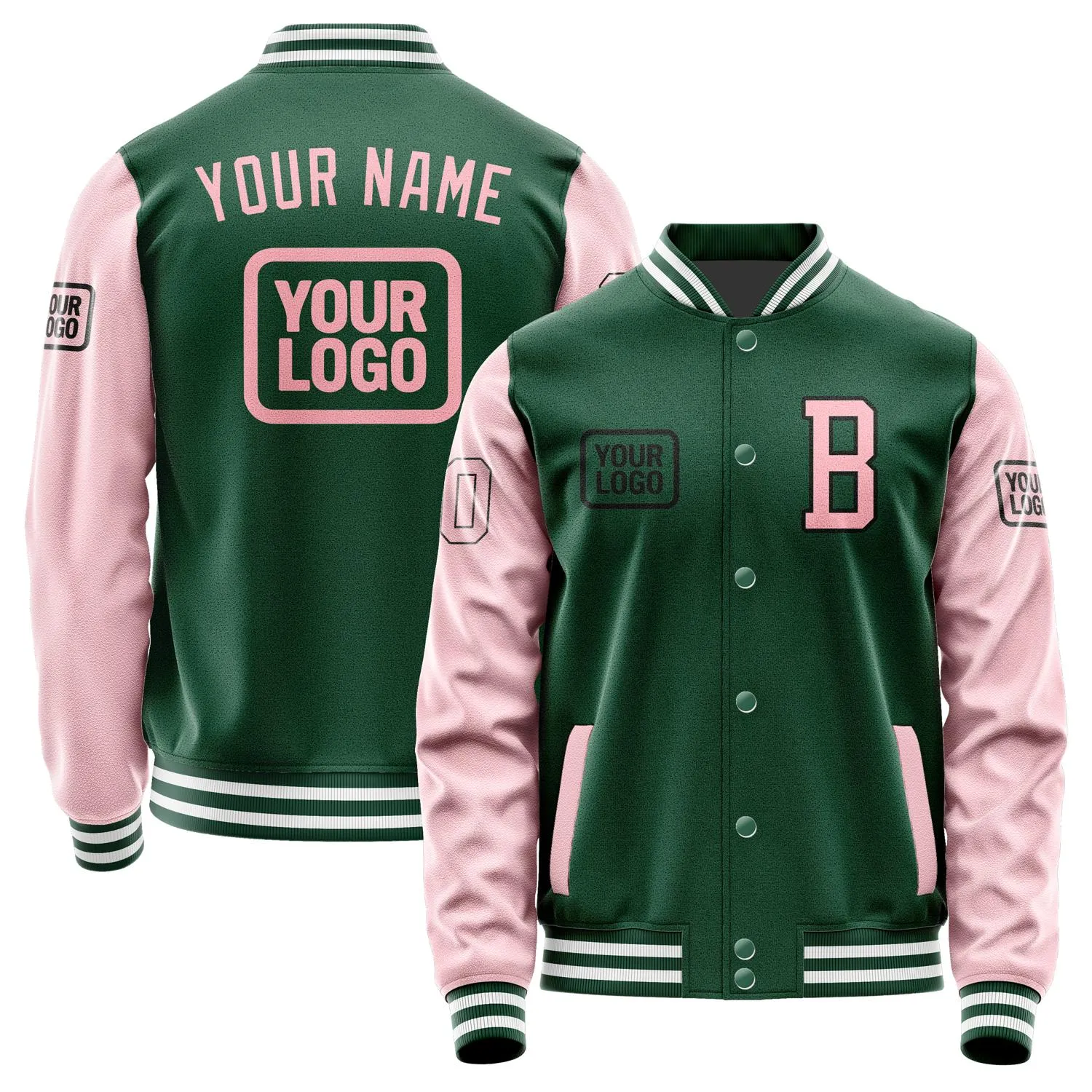 Custom Green Light Pink Jacket sold by Tailorly