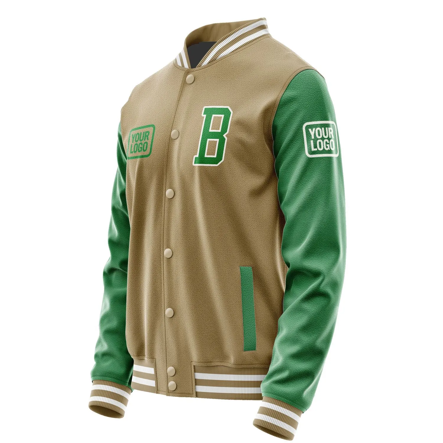 Custom Light Khaki Emerald Green Jacket sold by Tailorly product image thumbnail 3