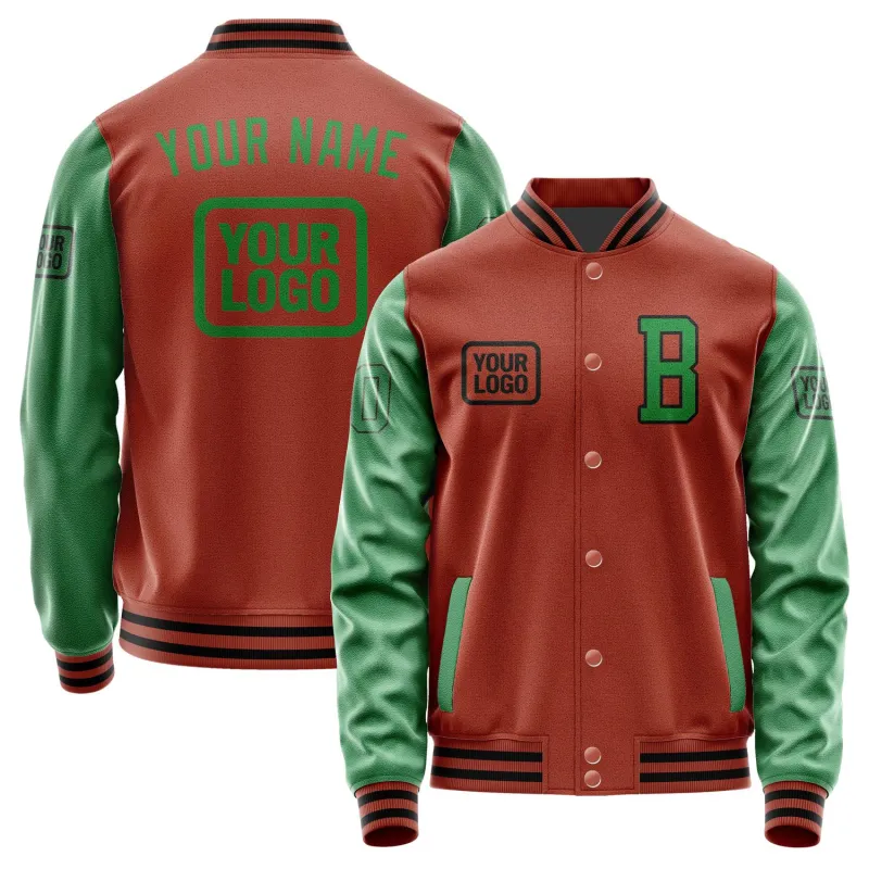 Custom Coral Red Emerald Green Jacket sold by Tailorly