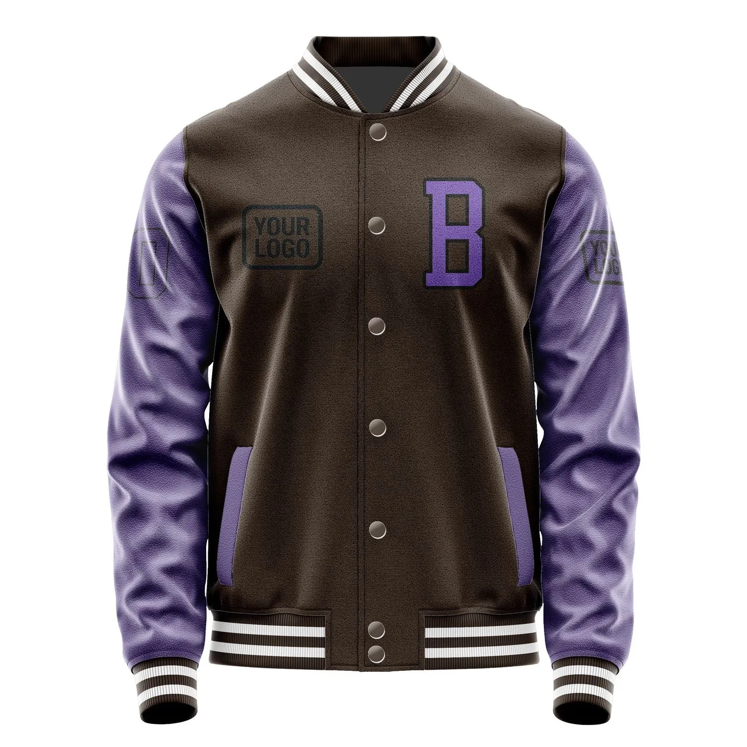 Custom Brown Light Purple Jacket sold by Tailorly product image thumbnail 2