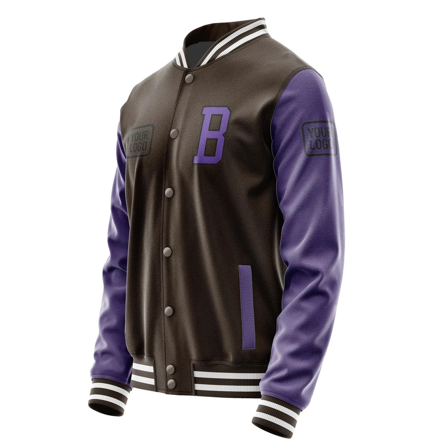 Custom Brown Light Purple Jacket sold by Tailorly product image thumbnail 3