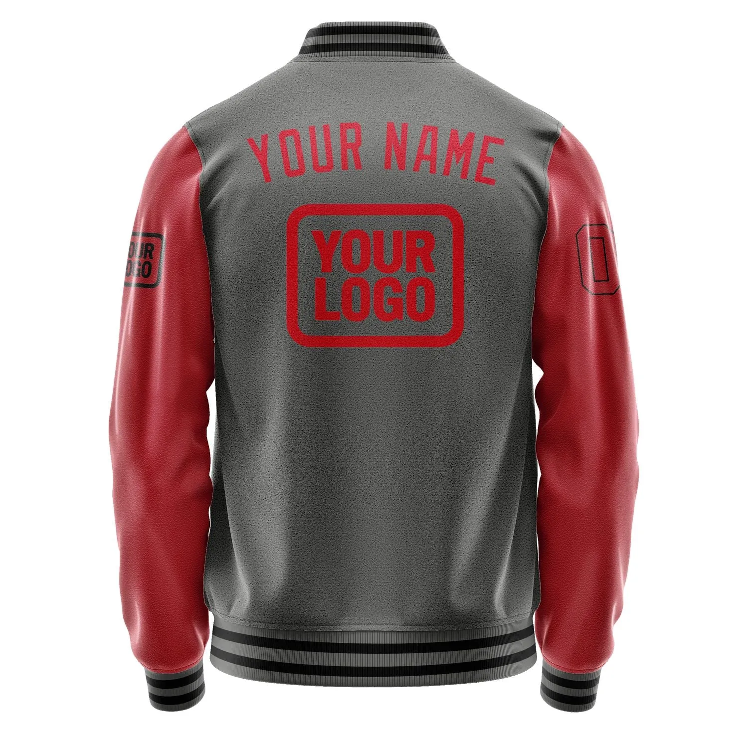 Custom Dark Grey Red Jacket sold by Tailorly product image thumbnail 4