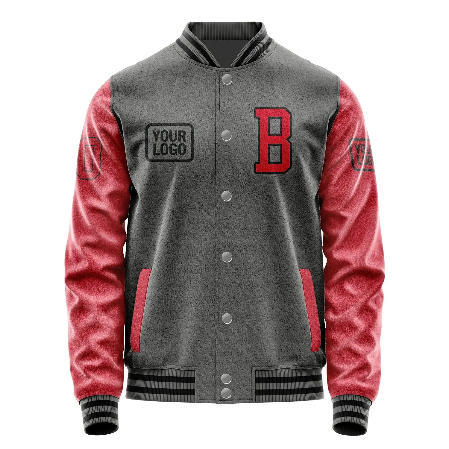 Custom Dark Grey Red Jacket sold by Tailorly product image thumbnail 2