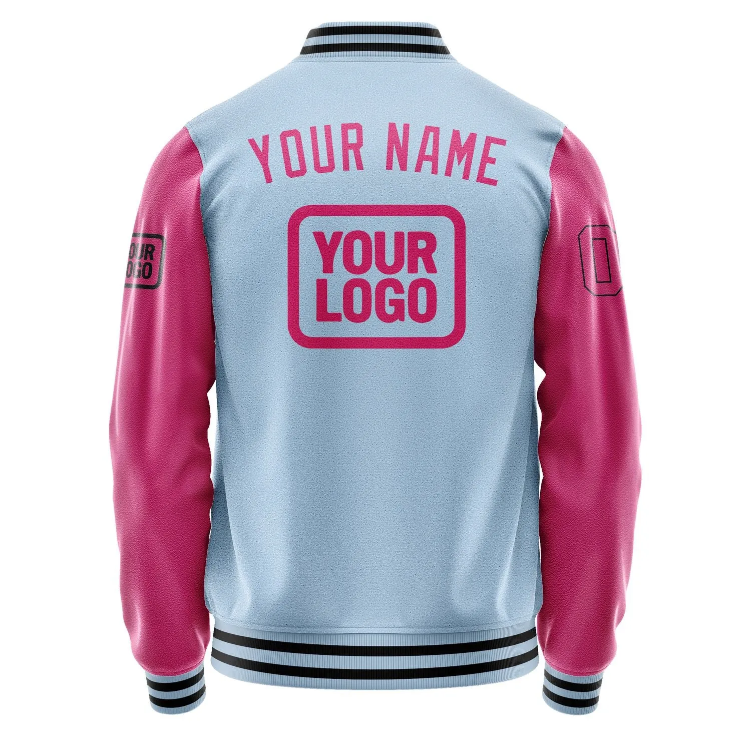 Custom Light Blue Pink Jacket sold by Tailorly product image thumbnail 4