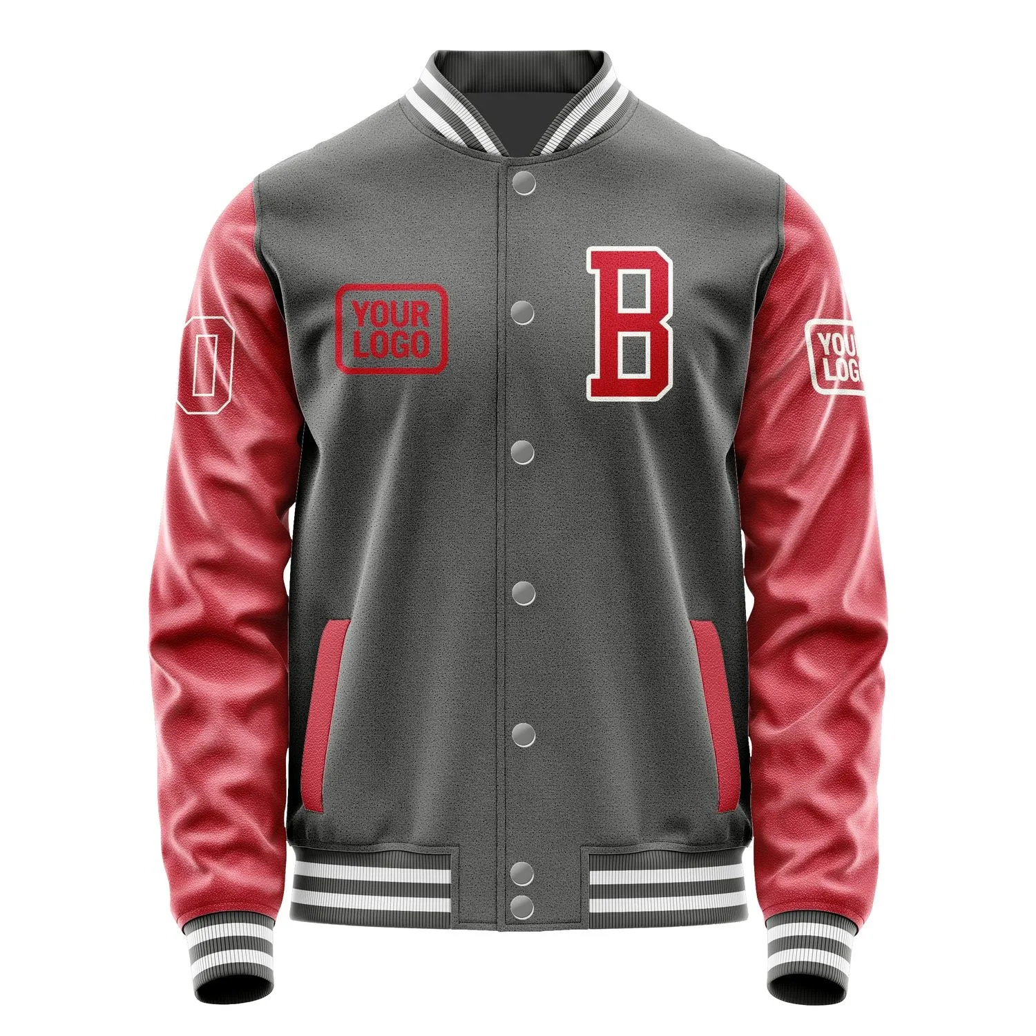 Custom Dark Grey Red Jacket sold by Tailorly product image thumbnail 2