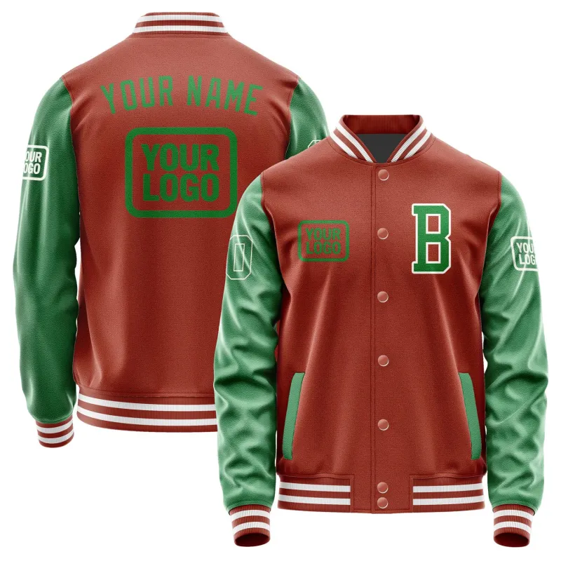 Custom Coral Red Emerald Green Jacket sold by Tailorly