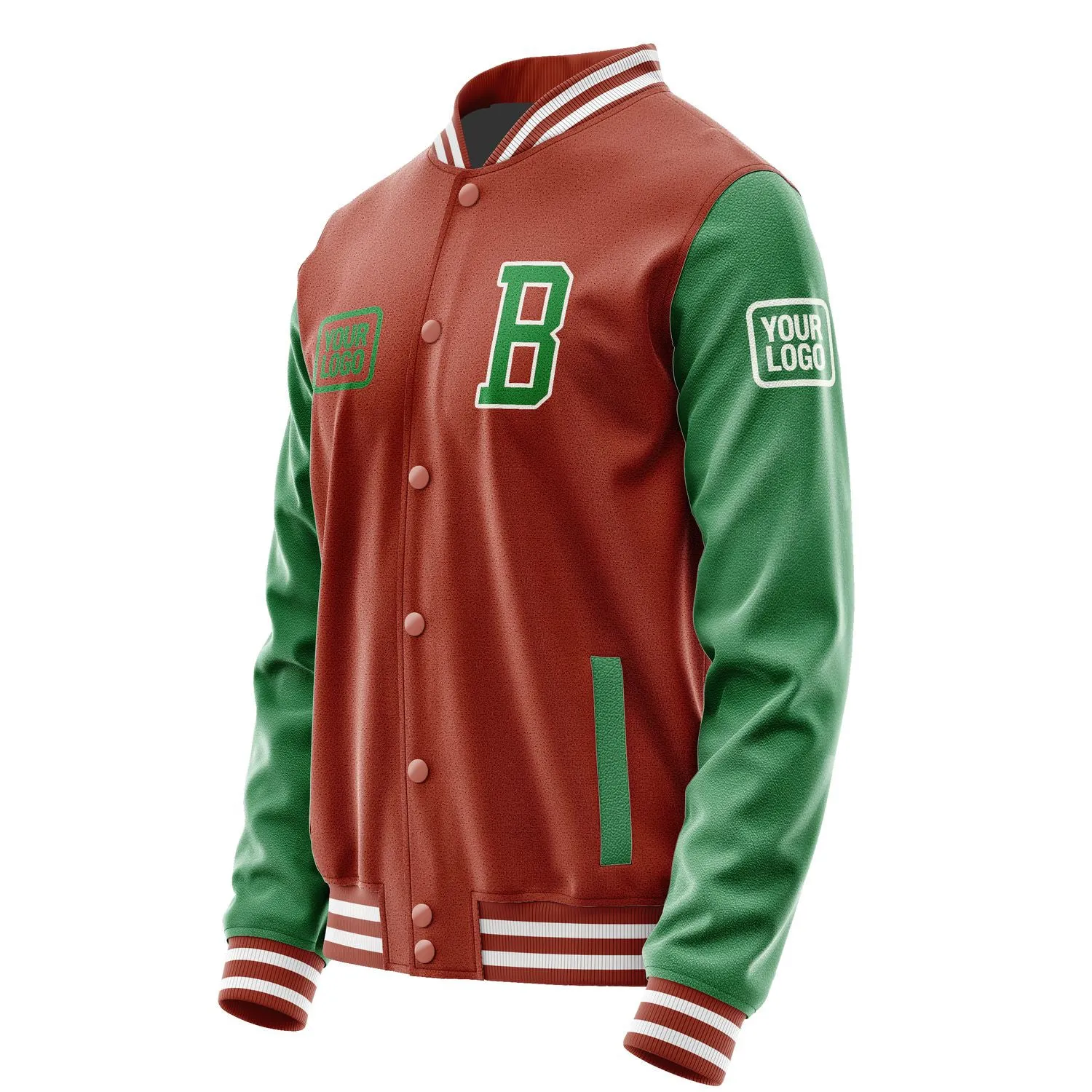 Custom Coral Red Emerald Green Jacket sold by Tailorly product image thumbnail 3