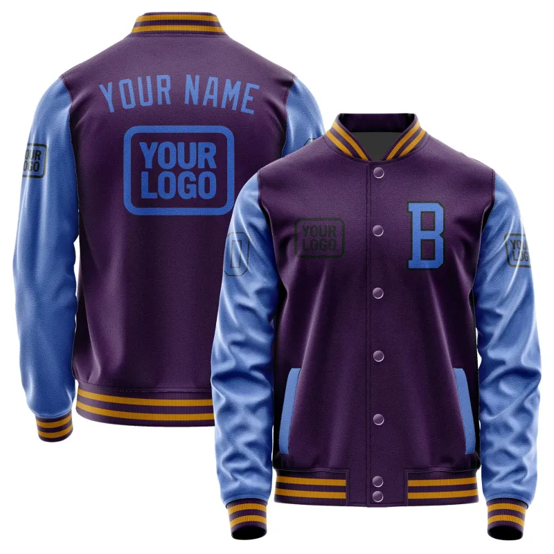 Custom Purple Sky Blue Jacket sold by Tailorly