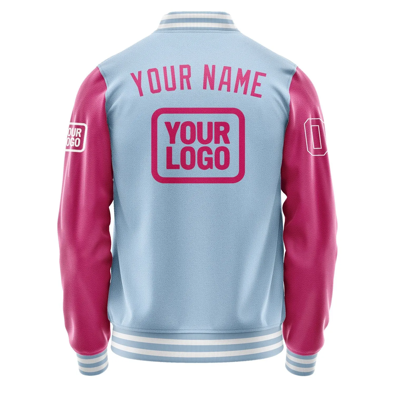 Custom Light Blue Pink Jacket sold by Tailorly product image thumbnail 4