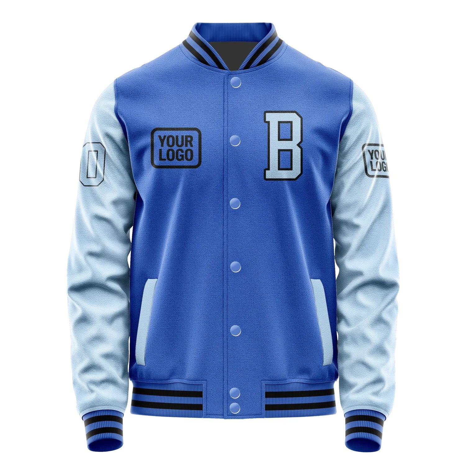 Custom Sky Blue Light Blue Jacket sold by Tailorly product image thumbnail 2