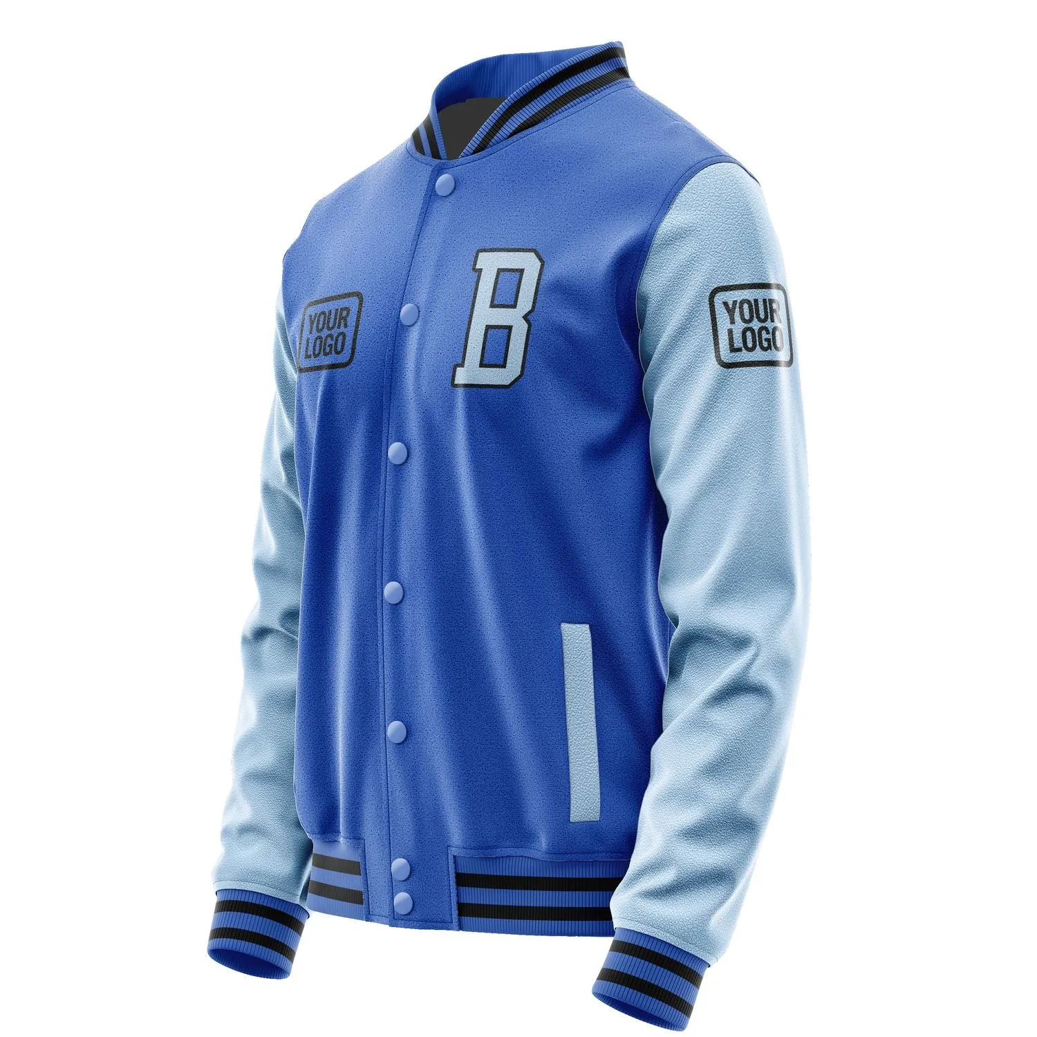 Custom Sky Blue Light Blue Jacket sold by Tailorly product image thumbnail 3