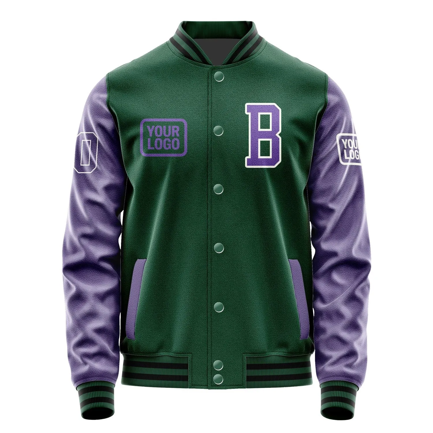 Custom Green Light Purple Jacket sold by Tailorly product image thumbnail 2