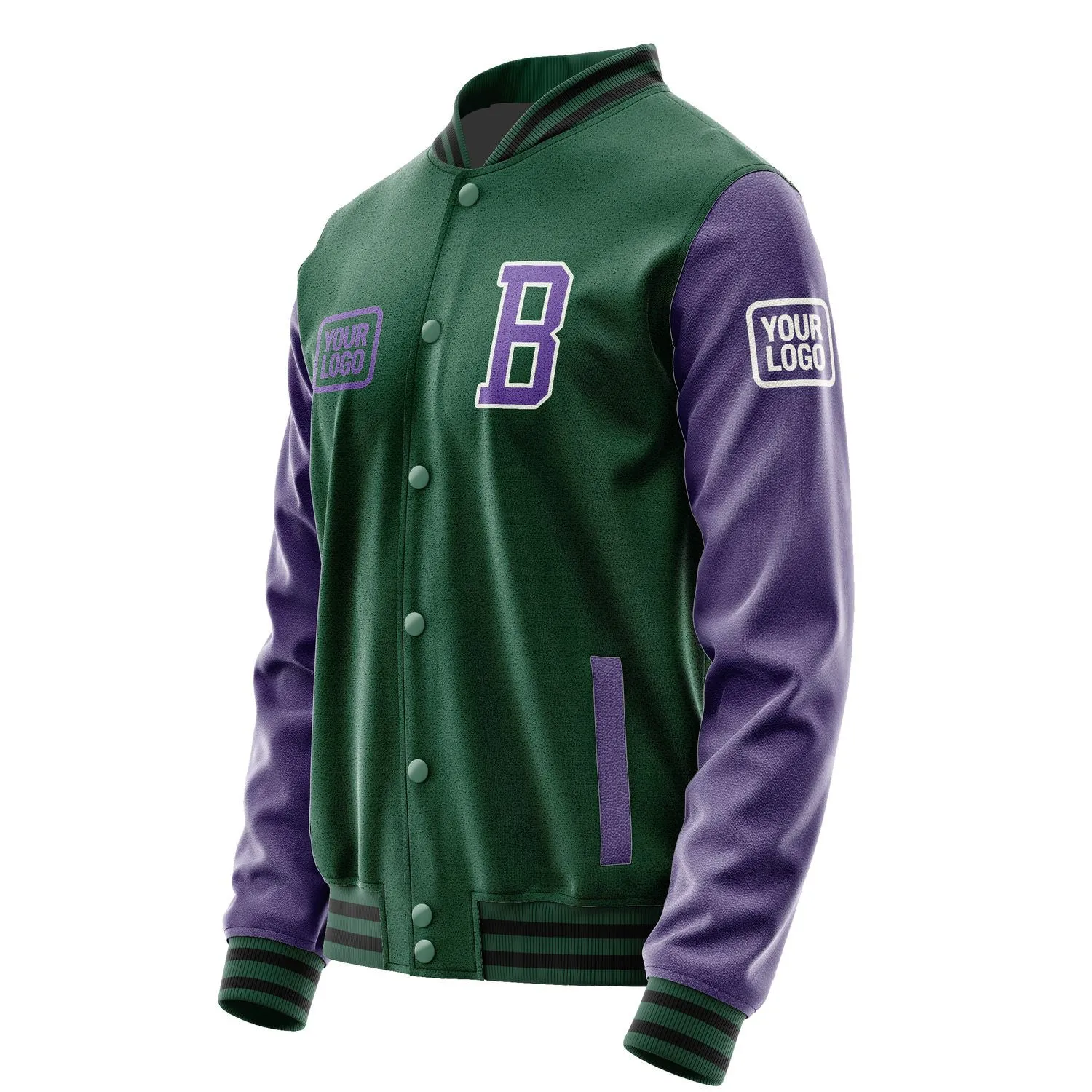Custom Green Light Purple Jacket sold by Tailorly product image thumbnail 3