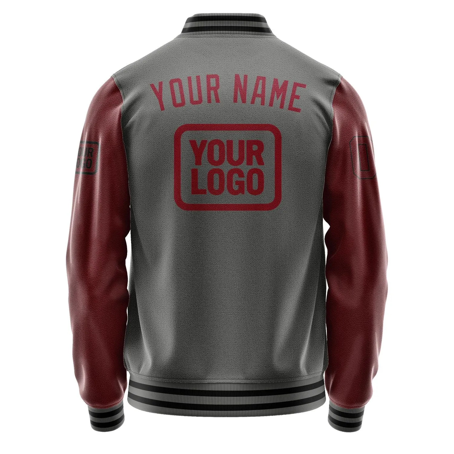 Custom Dark Grey Crimson Red Jacket sold by Tailorly product image thumbnail 4