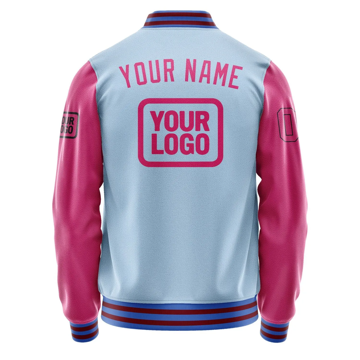 Custom Light Blue Pink Jacket sold by Tailorly product image thumbnail 4
