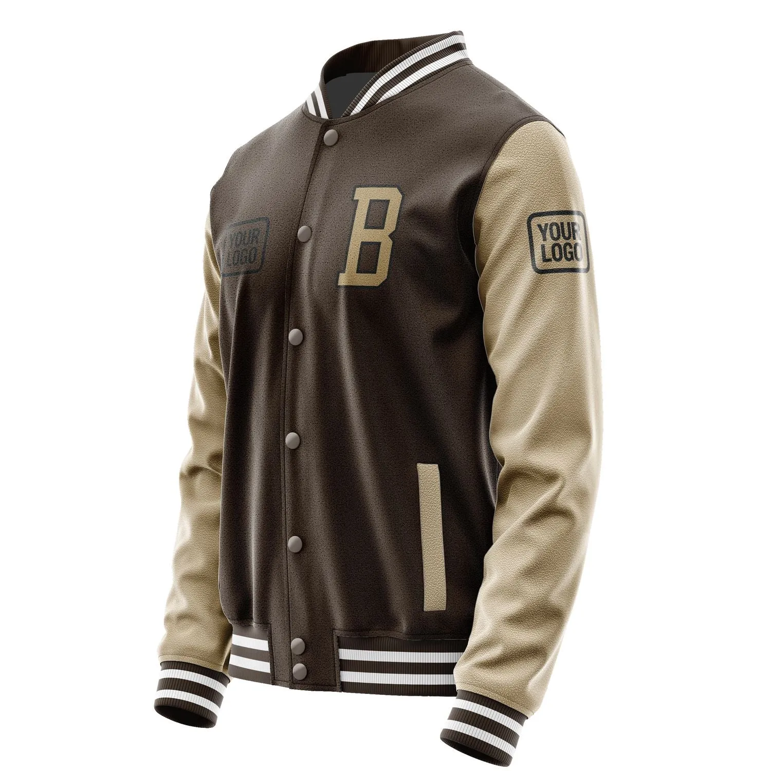 Custom Brown Light Khaki Jacket sold by Tailorly product image thumbnail 3