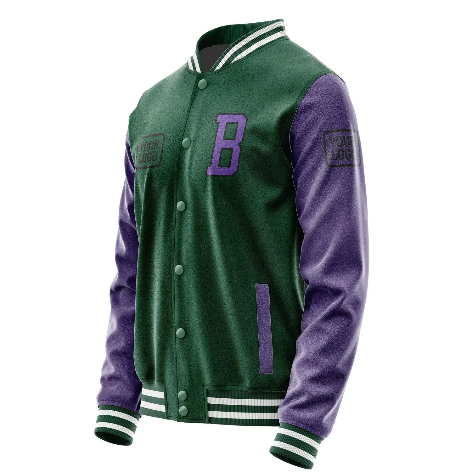 Custom Green Light Purple Jacket sold by Tailorly product image thumbnail 3