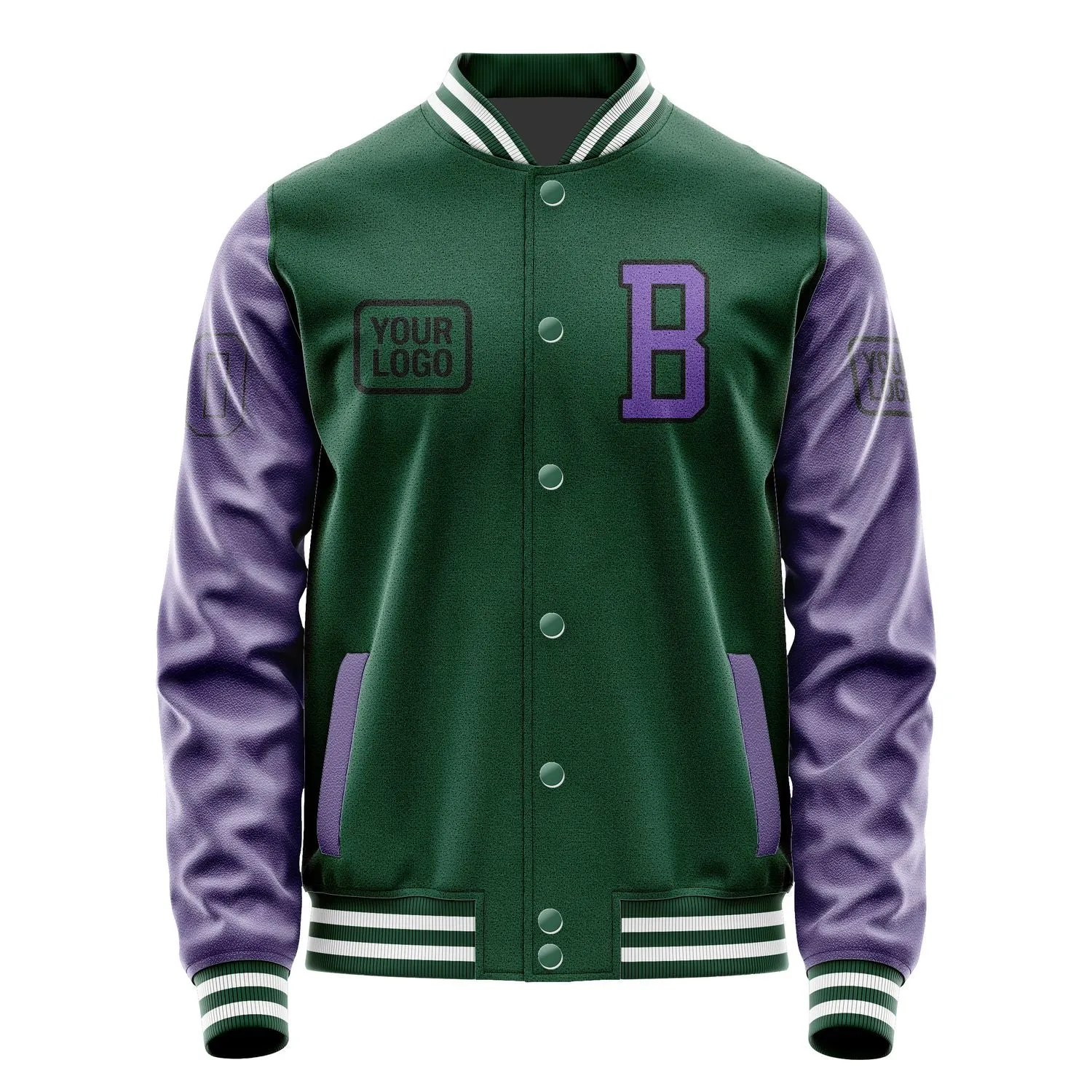 Custom Green Light Purple Jacket sold by Tailorly product image thumbnail 2