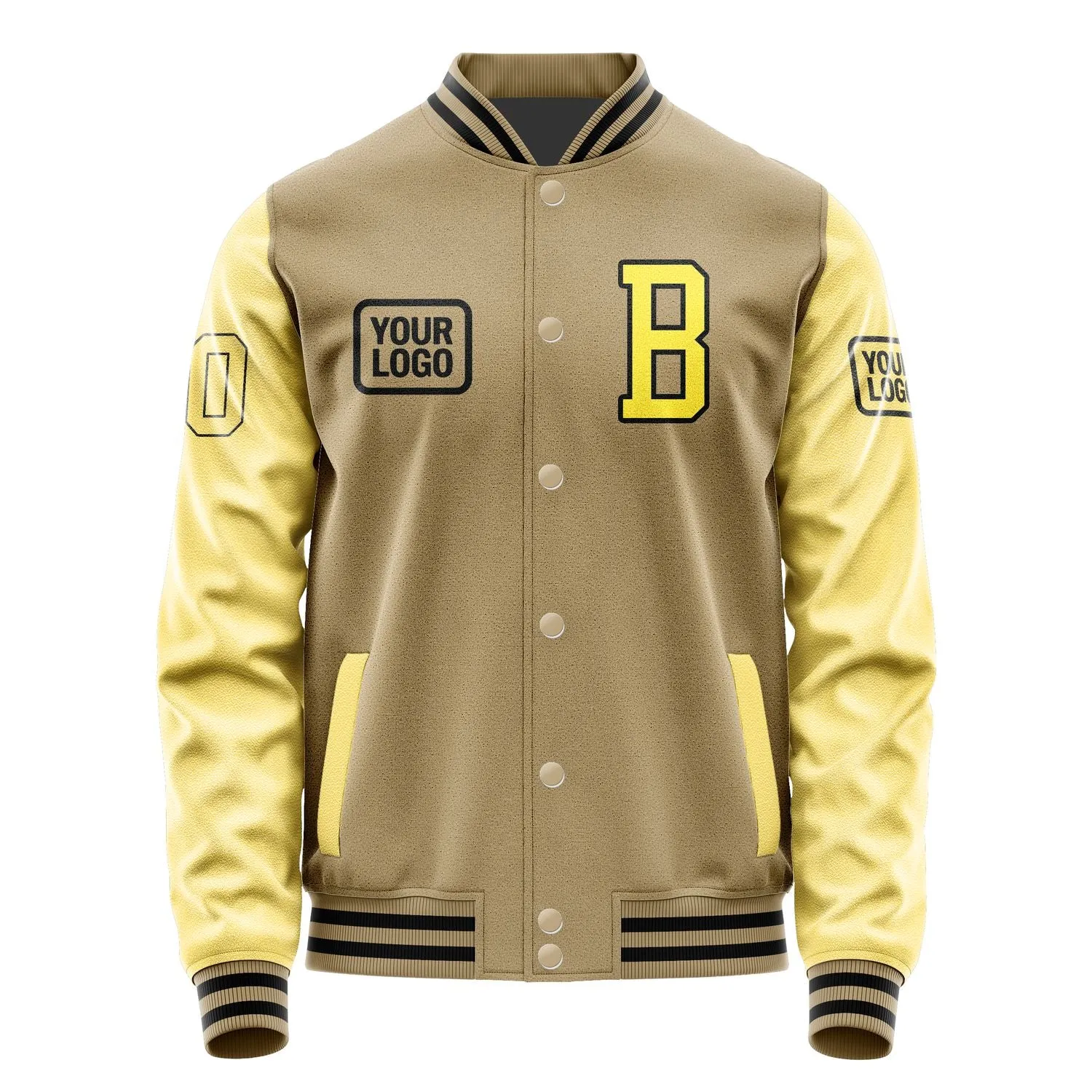 Custom Light Khaki Light Yellow Jacket sold by Tailorly product image thumbnail 2