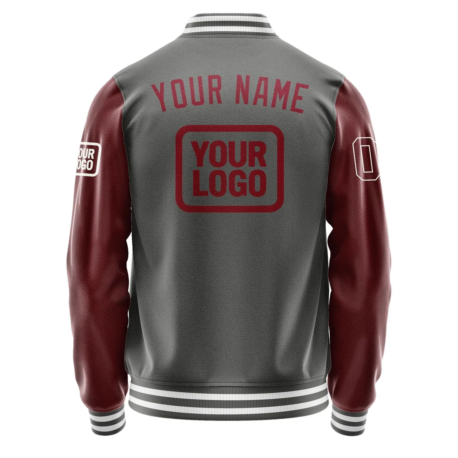 Custom Dark Grey Crimson Red Jacket sold by Tailorly product image thumbnail 4