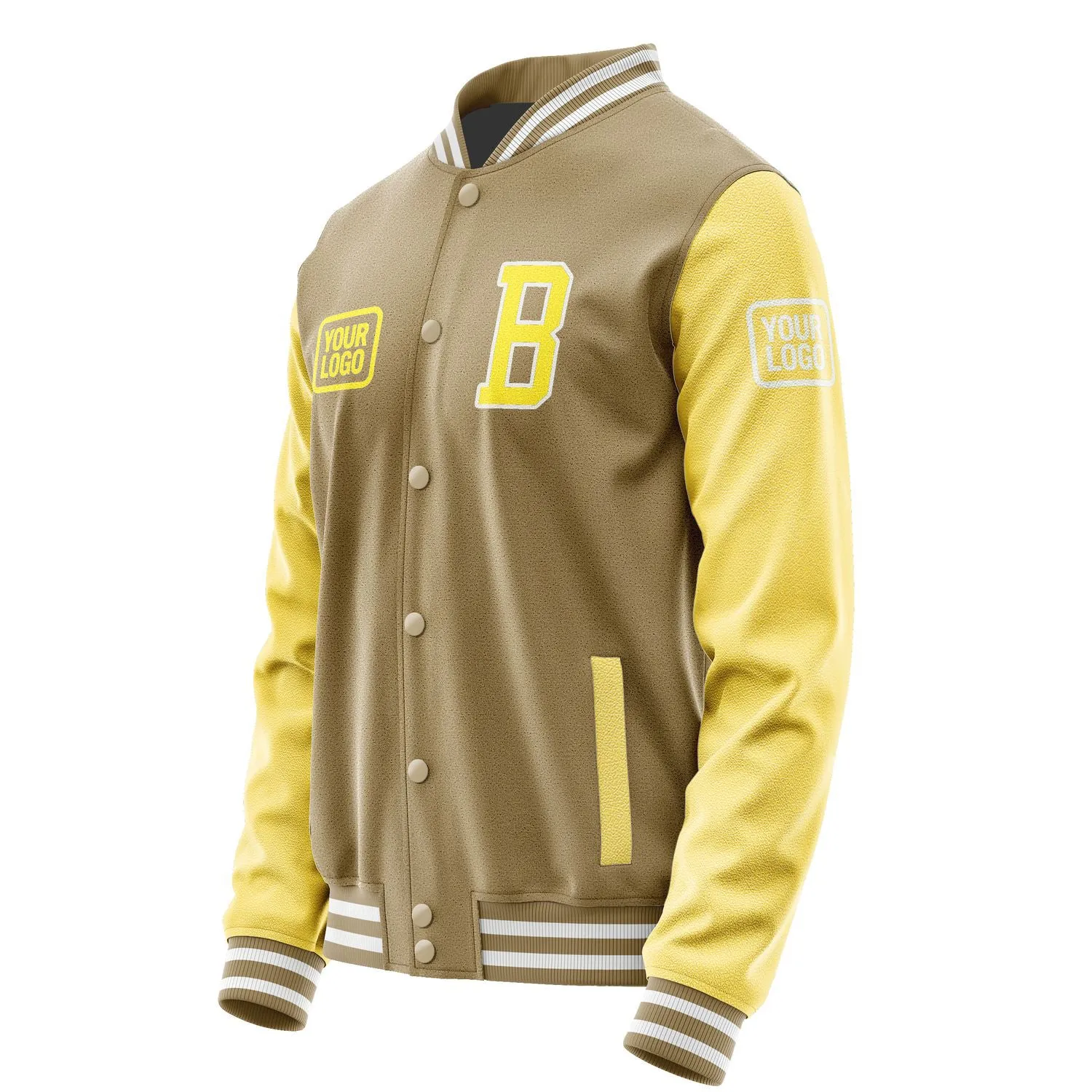 Custom Light Khaki Light Yellow Jacket sold by Tailorly product image thumbnail 3