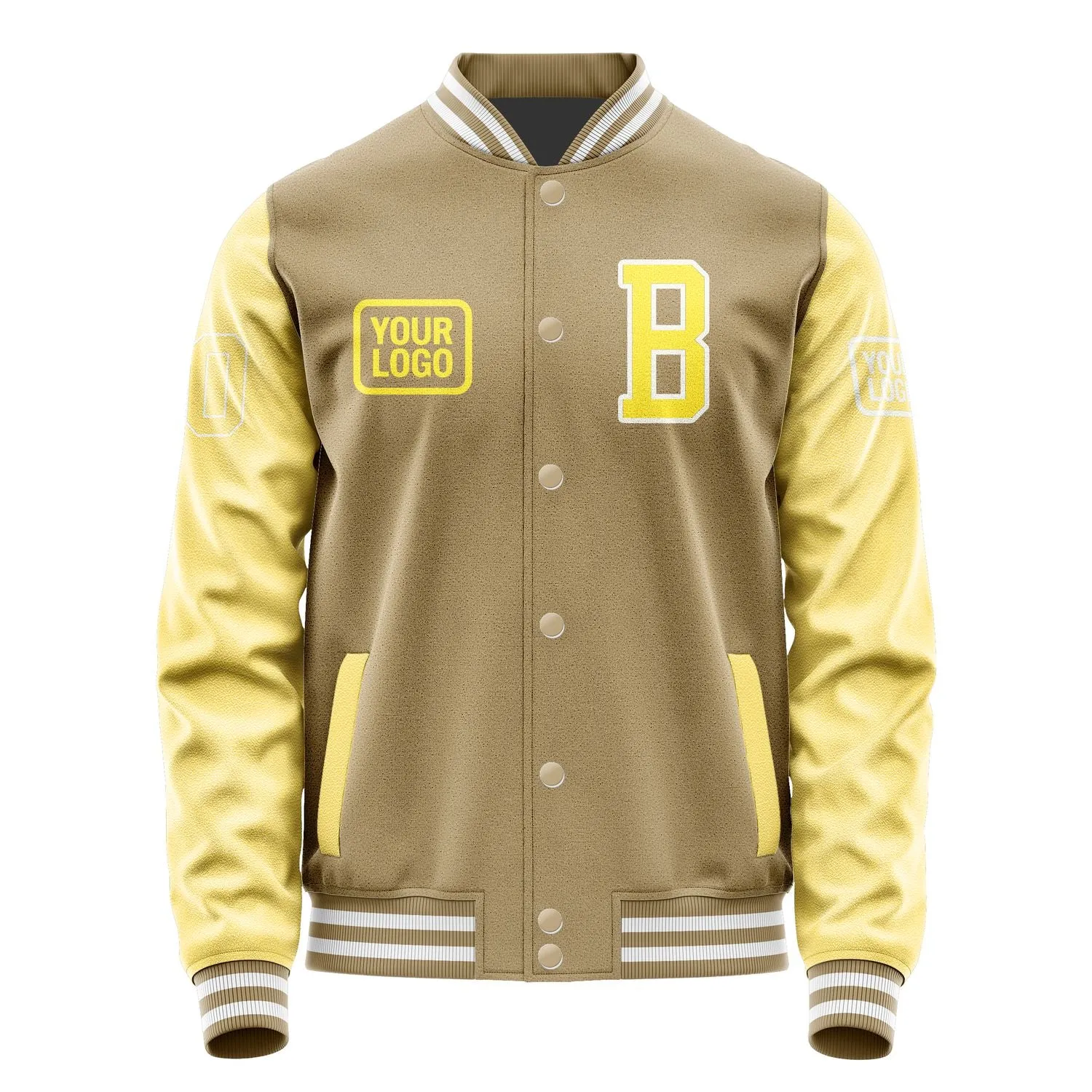 Custom Light Khaki Light Yellow Jacket sold by Tailorly product image thumbnail 2