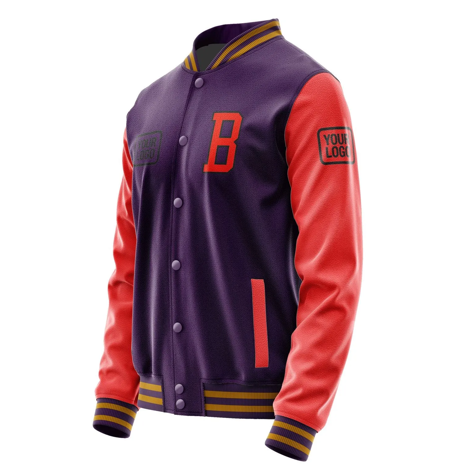 Custom Purple Orange Red Jacket sold by Tailorly product image thumbnail 3