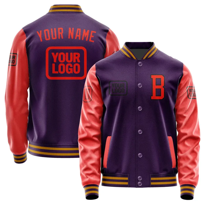 Custom Purple Orange Red Jacket sold by Tailorly