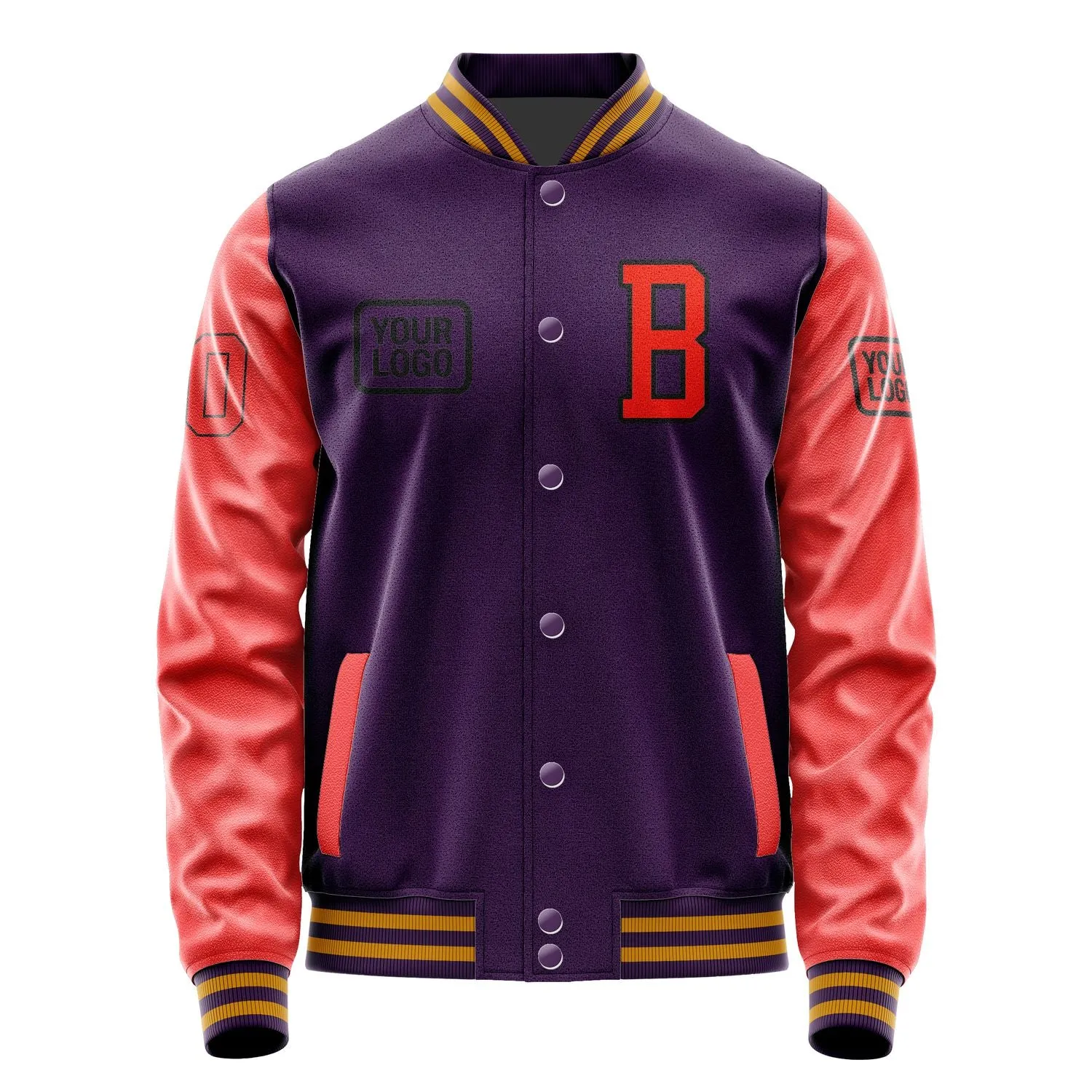 Custom Purple Orange Red Jacket sold by Tailorly product image thumbnail 2