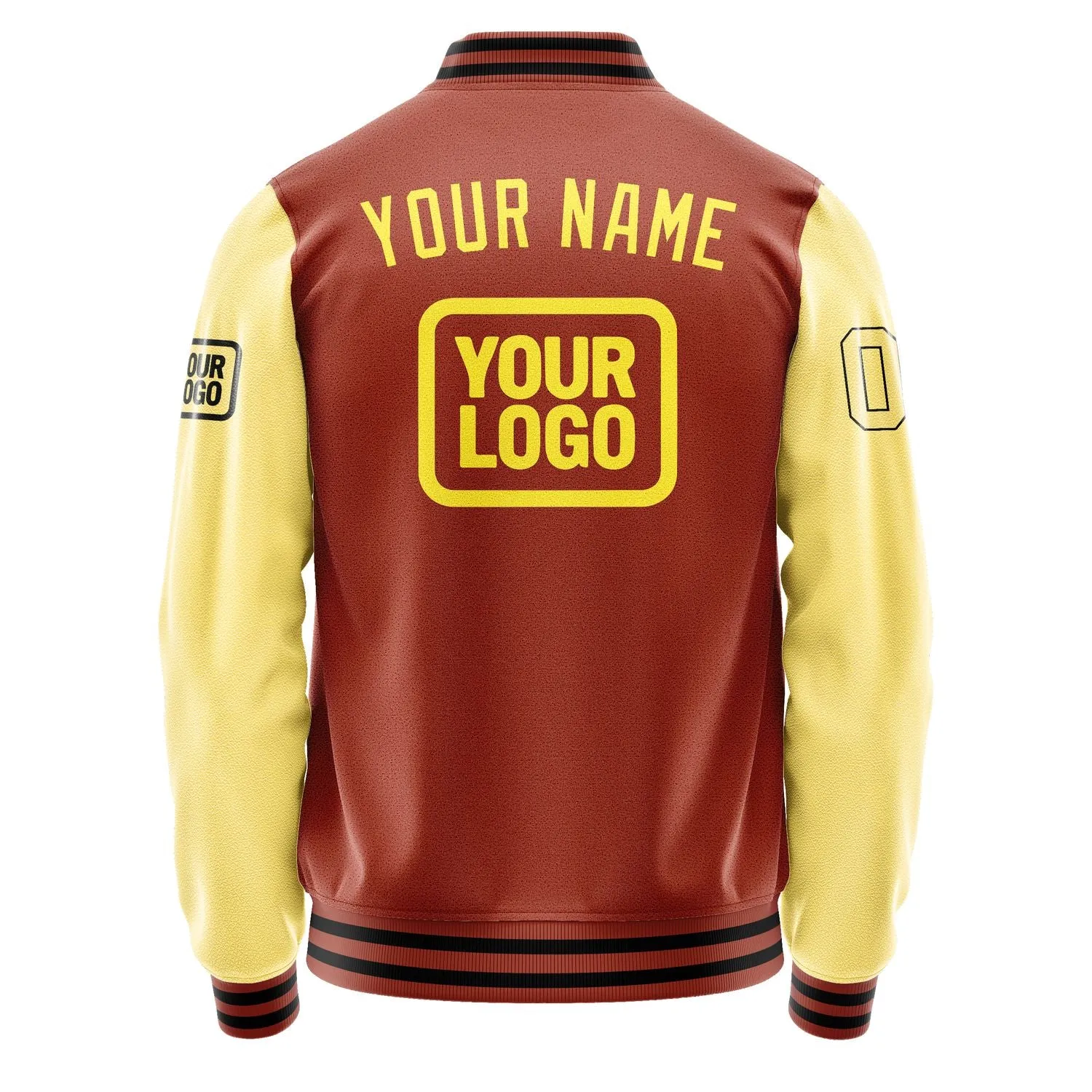 Custom Coral Red Light Yellow Jacket sold by Tailorly product image thumbnail 4